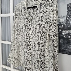 JCrew Factory Snakeskin Print Blouse